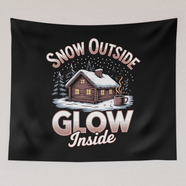 Item preview, snow travel - off grid cabin - woodland cabin - winter mountains - snow adventure - hygge winter - cabin retreat - cozy winter nights - fireplace vibes - cabin porch life - winter road trip  designed and sold by JansenGS.