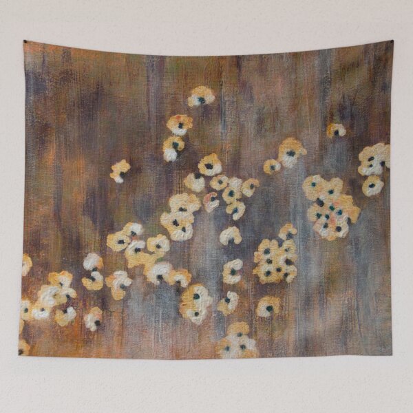 Item preview, Abstract white flowers designed and sold by TessAndre.