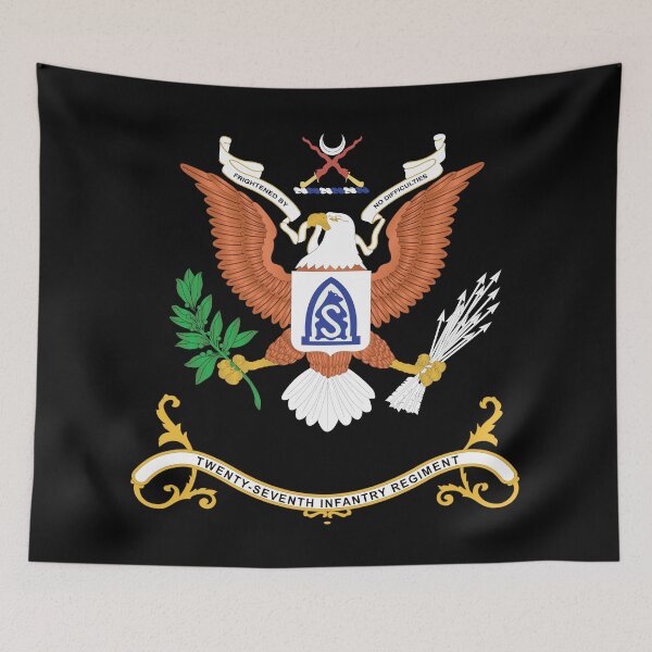 Item preview, Army - Regimental Colors - 27th Infantry Regiment - FRIGHTENED BY NO DIFFICULTIES X 300 designed and sold by Military Insignia Products.