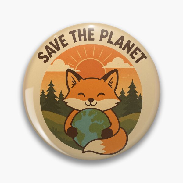 Item preview, Save the Planet – Eco Fox Illustration designed and sold by DarkNight9.