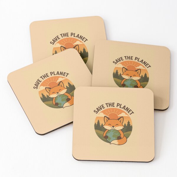 Item preview, Save the Planet – Eco Fox Illustration designed and sold by DarkNight9.