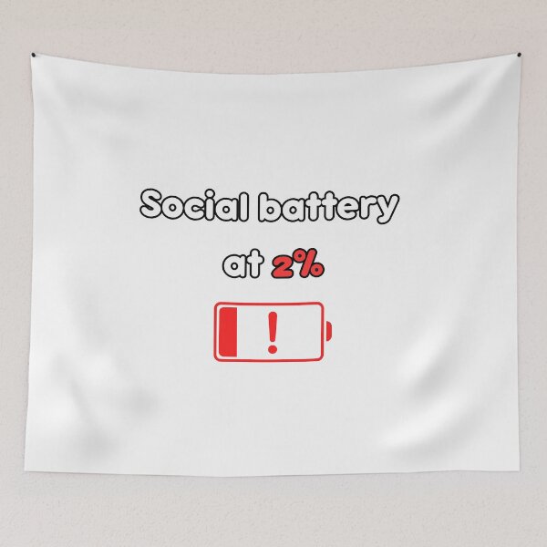 Item preview, Social Battery Low designed and sold by KA-DigitalArtLab.