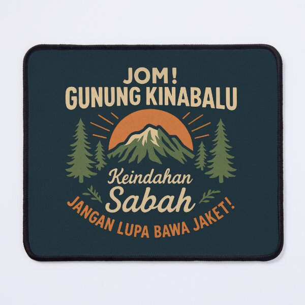 Item preview, Jom! Gunung Kinabalu Sabah Travel Typography designed and sold by EdvvinStudios.