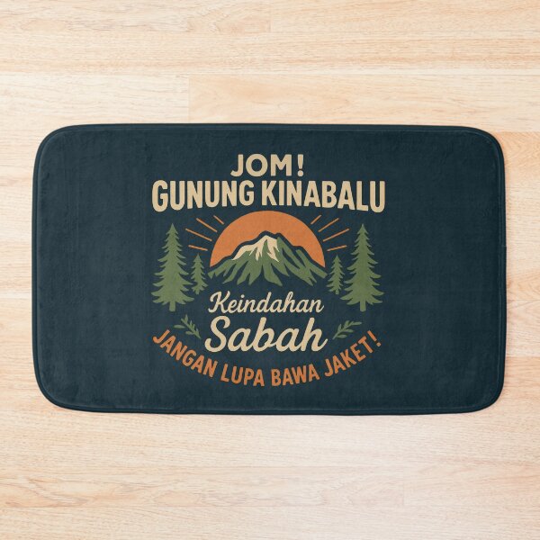 Item preview, Jom! Gunung Kinabalu Sabah Travel Typography designed and sold by EdvvinStudios.
