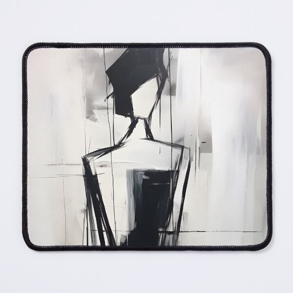 Item preview, Abstract Black and White Woman Portrait, Modern Portrait Painting Wall Art, Abstract Portrait Wall Art, Abstract People Art, Mid Century Art designed and sold by SavageVision.