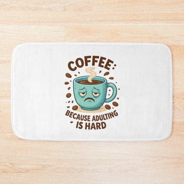 Item preview, Coffee Because Adulting Is Hard Quote designed and sold by CleanDecor.