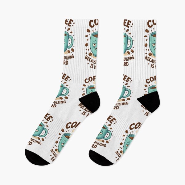 Item preview, Coffee Because Adulting Is Hard Quote designed and sold by CleanDecor.