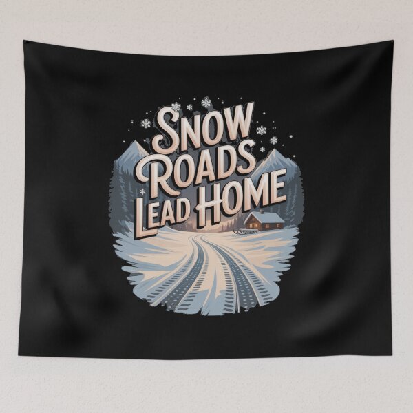 Item preview, snow travel - off grid cabin - woodland cabin - winter mountains - snow adventure - hygge winter - cabin retreat - cozy winter nights - fireplace vibes - cabin porch life - winter road trip  designed and sold by JansenGS.