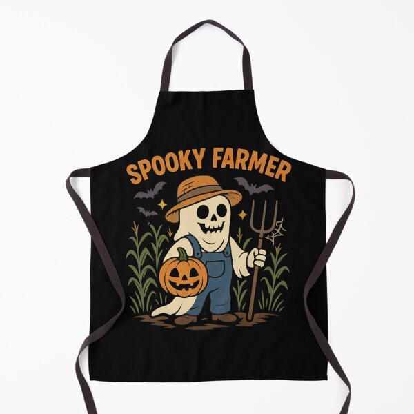 Item preview, Spooky Farmer Halloween ghost – Cute Ghost Farmer with Pumpkin Design for Kids designed and sold by EuropeanPrints.