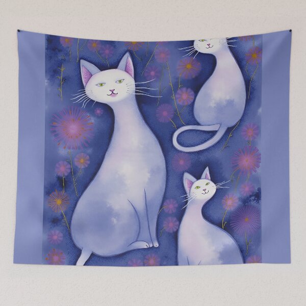 Item preview, White Cat's Night Garden designed and sold by CAutumnTrapp.