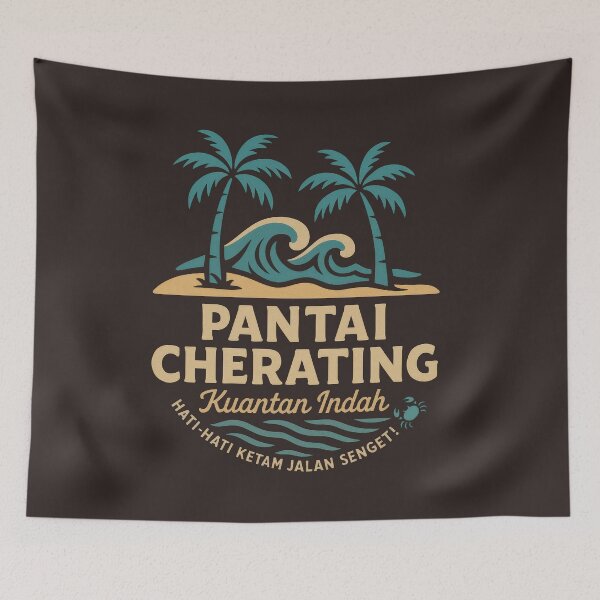 Item preview, Pantai Cherating Kuantan Beach Tropical Typography designed and sold by EdvvinStudios.