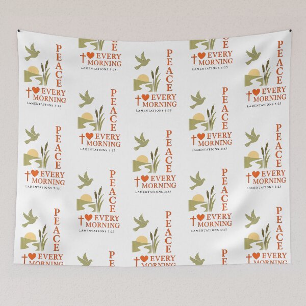 Item preview, Peace Every Morning – Lamentations 3:23 Inspirational Sunrise Design designed and sold by NaphDesigns.