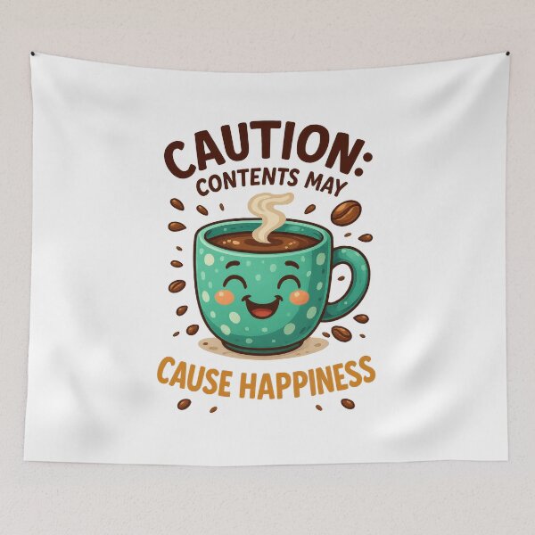 Item preview, Caution Contents May Cause Happiness Quote designed and sold by CleanDecor.