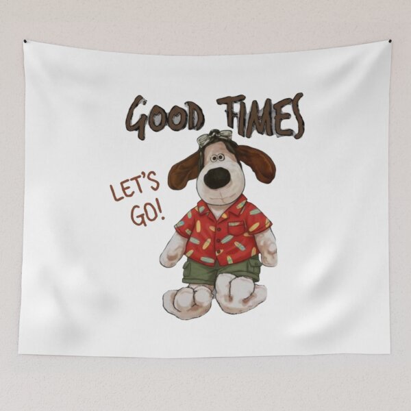 Item preview, Good Times Adventure Dog Illustration - Cute Aviator Pilot Pup Art designed and sold by My-Hoodies.