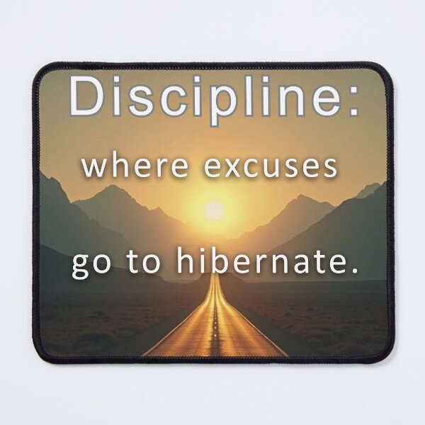 Item preview, Discipline: where excuses go to hibernate.  designed and sold by vagar.