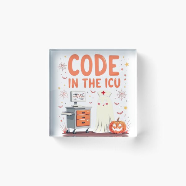 Item preview, Code Boo in the ICU – Funny Halloween Medical Ghost Design designed and sold by falconaro.