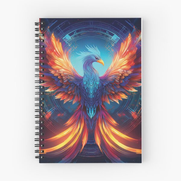 Item preview, Futuristic Phoenix Rising in Fiery Colors designed and sold by MDKey DESIGN.