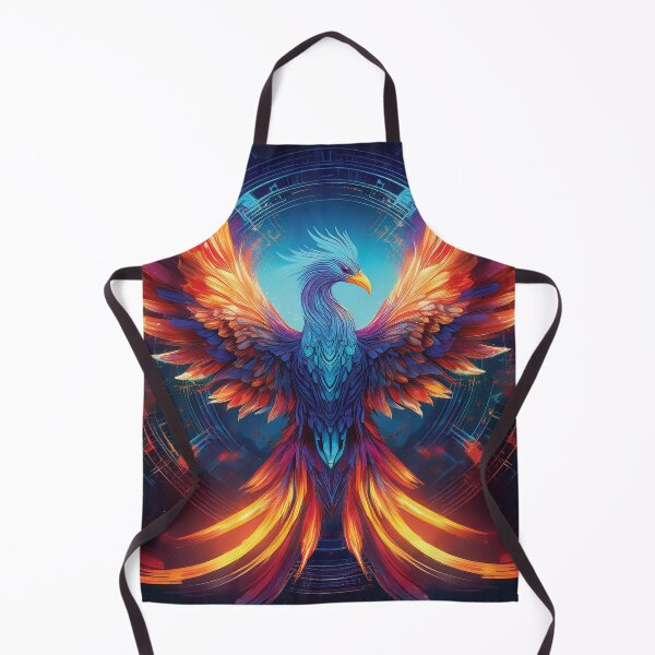 Item preview, Futuristic Phoenix Rising in Fiery Colors designed and sold by MDKey DESIGN.
