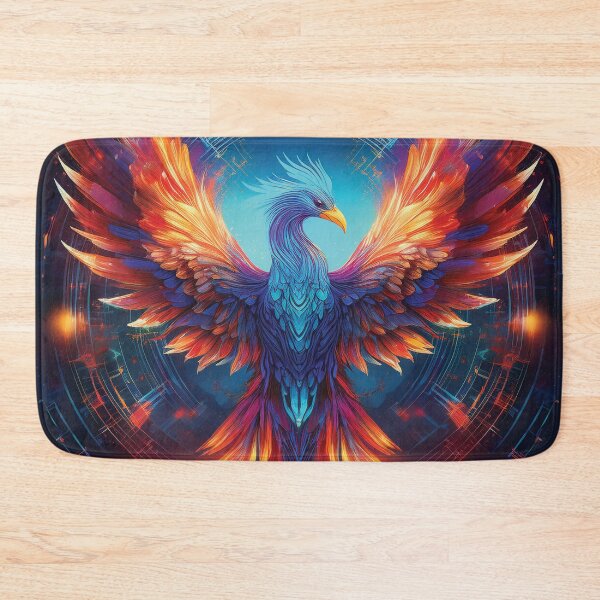 Item preview, Futuristic Phoenix Rising in Fiery Colors designed and sold by MDKey DESIGN.