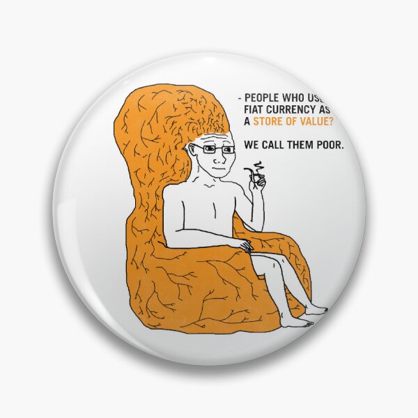 Item preview, Big Brain Wojak Bitcoin Quotes Michael Saylor Fiat Currency Meme  designed and sold by CyberRex.