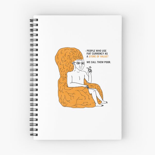 Item preview, Big Brain Wojak Bitcoin Quotes Michael Saylor Fiat Currency Meme  designed and sold by CyberRex.