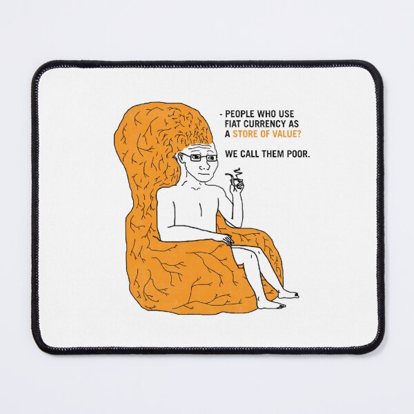 Item preview, Big Brain Wojak Bitcoin Quotes Michael Saylor Fiat Currency Meme  designed and sold by CyberRex.