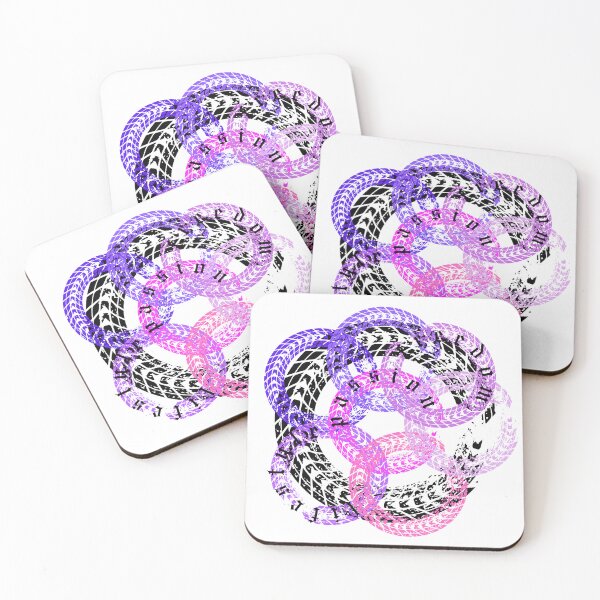 Item preview, Wheels of Emotion – Motorcycle Tire Marks Design pink designed and sold by Artistola.
