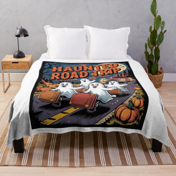 Item preview, Haunted Road Trip – Funny Halloween Ghost Travel Poster designed and sold by pod24.