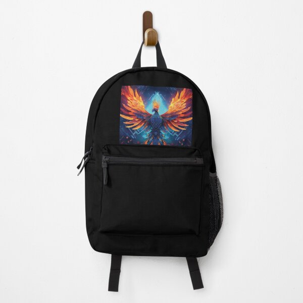 Item preview, Cosmic Blue Phoenix with Fiery Wings designed and sold by MDKey DESIGN.