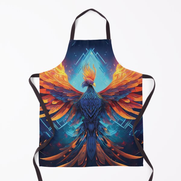Item preview, Cosmic Blue Phoenix with Fiery Wings designed and sold by MDKey DESIGN.