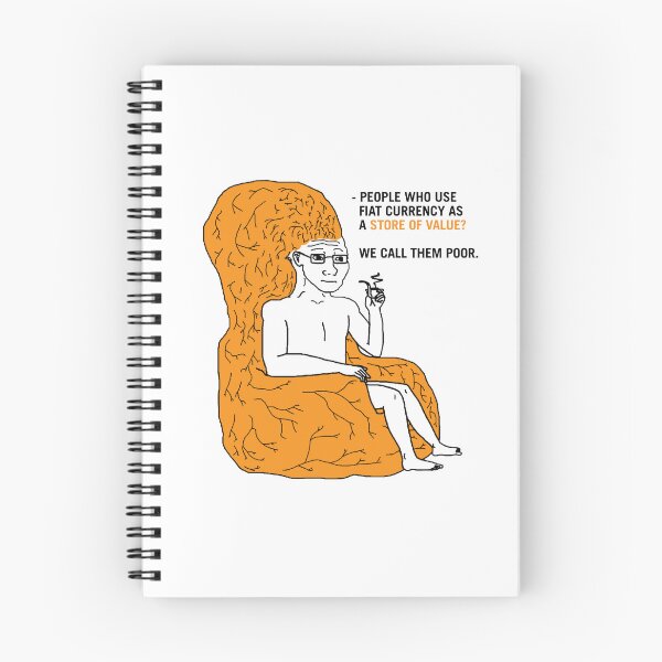 Item preview, Big Brain Wojak Bitcoin Michael Saylor Quotes Meme designed and sold by CyberRex.