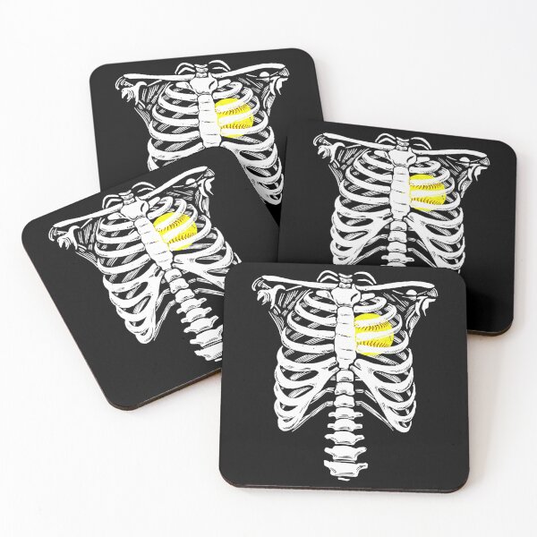 Item preview, Softball Heart Skeleton Rib Cage Halloween Love Softball 		 designed and sold by mmvfcyhty59.