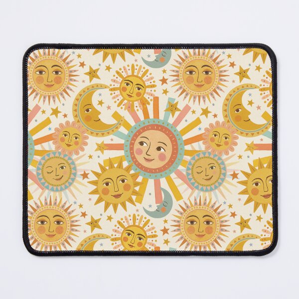 Item preview, Celestial Sun & Moon Pattern – Vintage Cosmic Vibes designed and sold by HotFluff.