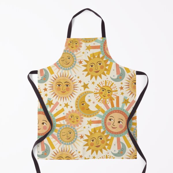 Item preview, Celestial Sun & Moon Pattern – Vintage Cosmic Vibes designed and sold by HotFluff.