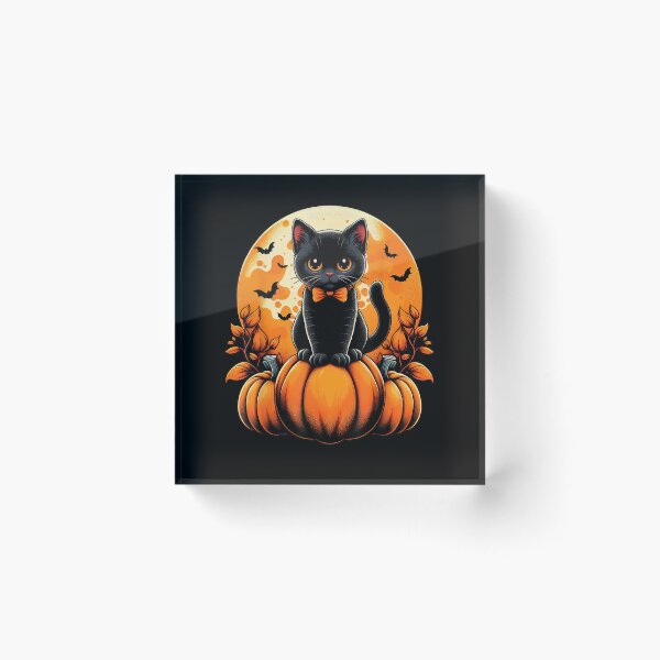 Item preview, Pumpkin Halloween and Cute Black Cat designed and sold by BASKF.