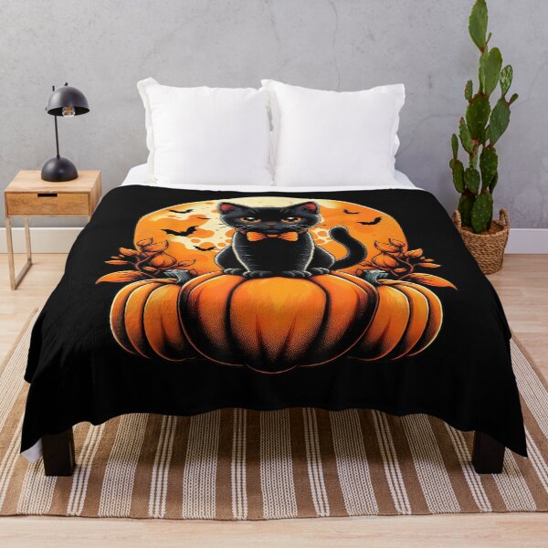 Item preview, Pumpkin Halloween and Cute Black Cat designed and sold by BASKF.