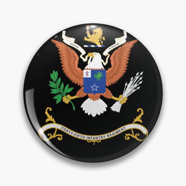 Item preview, Army - Regimental Colors - 45th Infantry Regiment - STRONG TO ENDURE X 300 designed and sold by Military Insignia Products.