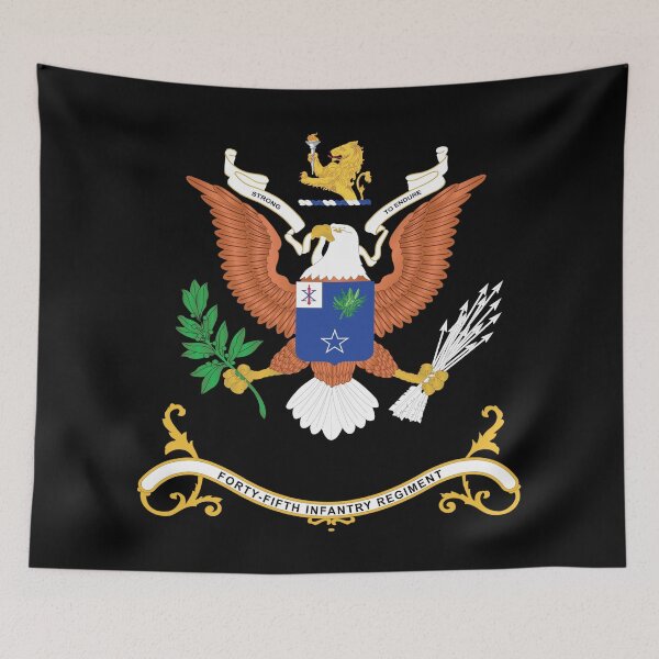 Item preview, Army - Regimental Colors - 45th Infantry Regiment - STRONG TO ENDURE X 300 designed and sold by Military Insignia Products.