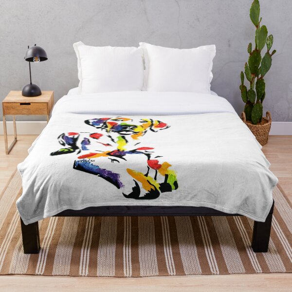 Darling II the Labrador *dark Throw Blanket