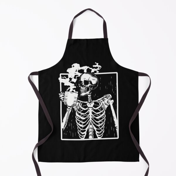Artikelvorschau, Skelett trinkt Kaffee - Frontdesign Weißer Pullover entworfen und verkauft von admncskaof95.