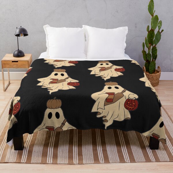 Item preview, The Ultimate Fall Mood: Cute Ghost with Warm Coffee designed and sold by designwiss.