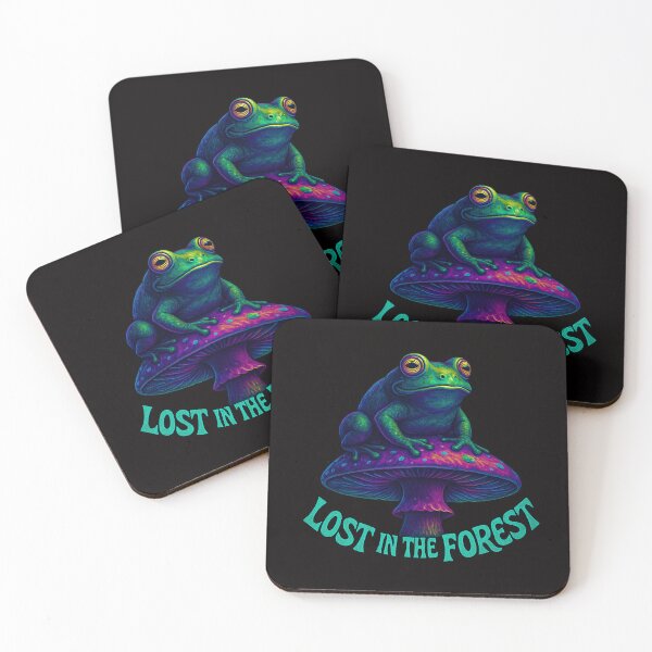 Item preview, Lost in the Forest – Psychedelic Frog on Mushroom designed and sold by Tatko Designs.