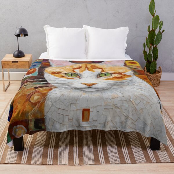 Item preview, Gustav Klimt Tabby Cat with Green Eyes designed and sold by Vicky Brago-Mitchell®.