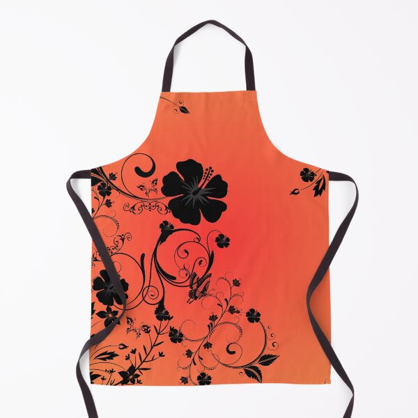 Item preview, black orange flowers designed and sold by heavenMadeee.