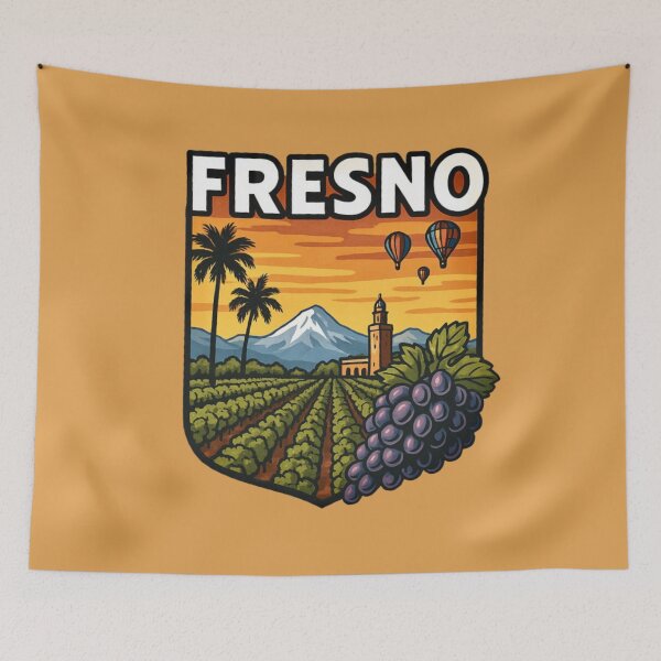 Item preview, Fresno Vineyards & Sierra Sunset designed and sold by Myra365Art.
