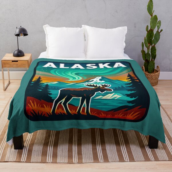 Item preview, Alaska Northern Lights & Moose designed and sold by Myra365Art.