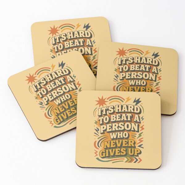 Item preview, It’s hard to beat a person who never gives up. designed and sold by Trippin-Tito's.