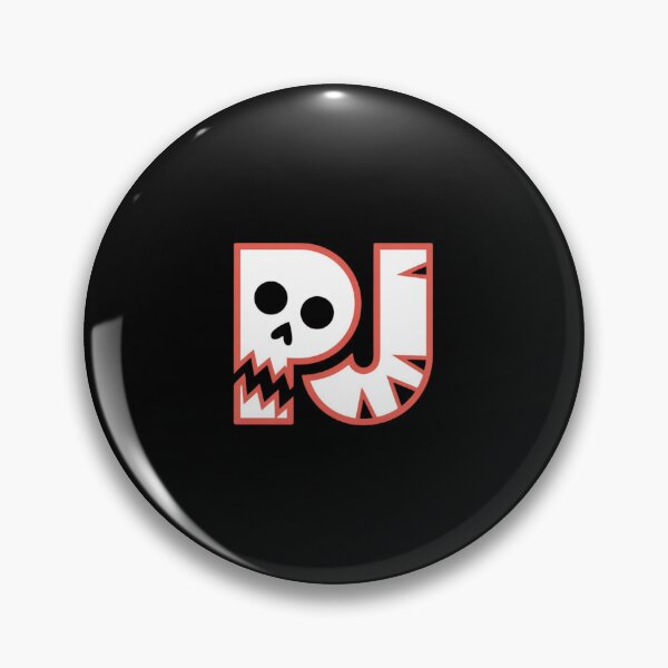 Item preview, P J Skull Monogram - Edgy Initial Typography Art designed and sold by Colorful-Garden.