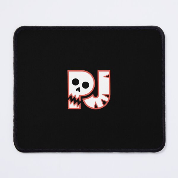 Item preview, P J Skull Monogram - Edgy Initial Typography Art designed and sold by Colorful-Garden.