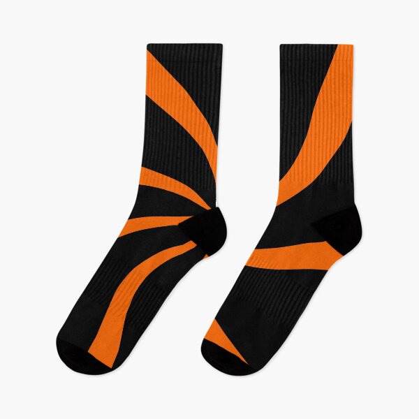 Item preview, Black and Orange Peppermint Twist Candy Minimal Design designed and sold by patternsoup.